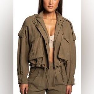 Olive Green Casual Jacket